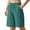 Green, variant on Ltctricy Women's Bermuda Shorts Elastic High Waisted Drawstring Wide Leg Lounge Shorts Loose Casual Shorts with Pockets