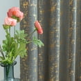 thumbnail image 5 of Taisier Home Gold Foil Print Linen Textured Curtains Geometric Dots Pattern Design Curtains for Bedroom Living Room Thermal Insulated Window Treatment 2 Panels 84" L,Dark Grey and Gold Curtains Print, 5 of 7