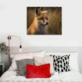 thumbnail image 4 of Nawypu  Canvas Print Wall Art Fox Portrait in the Autumn Landscape Animals Wilderness Photography Modern Art Rustic Scenic Relax/Calm Multicolor for Living Room, Bedroom, 20x16 inch, 4 of 4