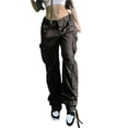 thumbnail image 6 of new y2k large pocket overalls fashion solid color low waist trousers women's street loose pants-As photo shows_n-L, 6 of 7