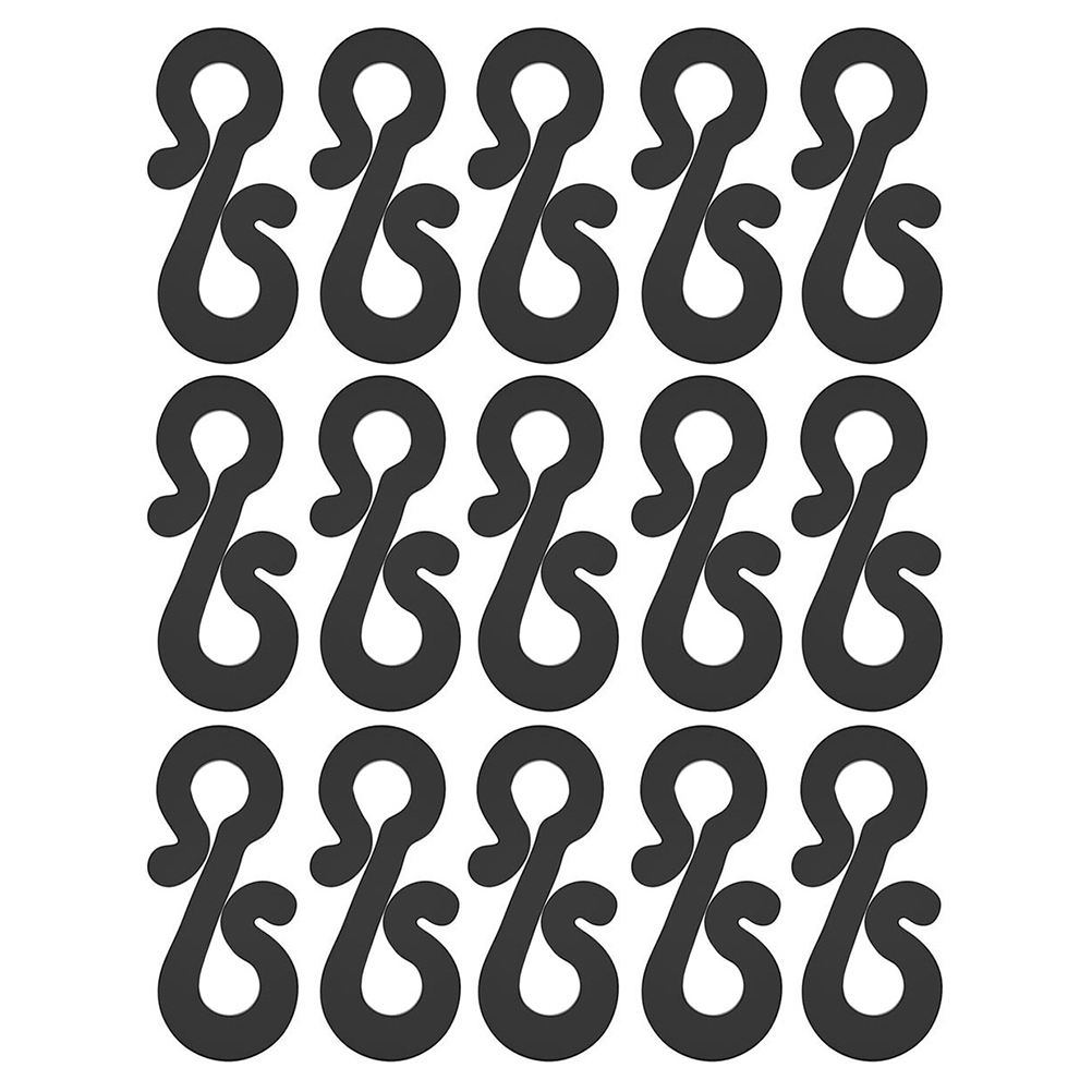 100pcs Practical Gutter Hooks Plastic S Clip Hooks Light Clip for