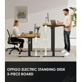 thumbnail image 3 of Electric Standing Desk with 3-Piece Board, 71 Inch Height Adjustable Large Desk with Power Outlets, Sit Stand Table, Writing Computer Desk for Home, Office, Workstation, Rustic Brown, 3 of 8