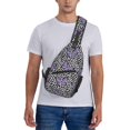 thumbnail image 6 of Lsque Purple Butterflies Pattern Cross Chest Bag Diagonally – Premium Durable Front Chest Sling with Adjustable Padded Strap, High-Capacity Storage, 6 of 8