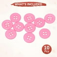 thumbnail image 4 of Botones de Costura Uxcell [10pcs] - 0.5 Pulgadas/ 12.5mm 20L Botones Redondos Planos de Resina de 4 Agujeros para Abrigos y Costura de Ropa y DIY - [Rosa], 4 of 6