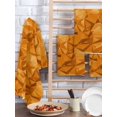 thumbnail image 2 of Orange Geometric Kitchen Dish Towels for Drying Dishes Set of 2, Modern Luxury Aesthetic Abstract Motifs Waffle Weave Microfiber Hand Tea Bathroom Towels Quick Dry & Absorbent Towel 15.7x23.6, 2 of 7