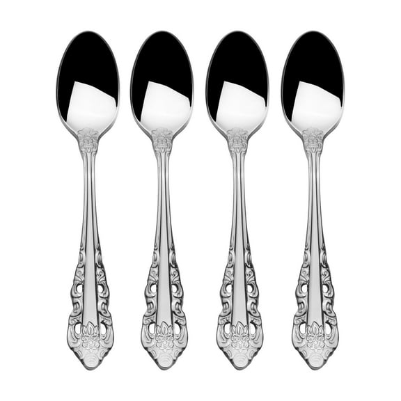 Wallace Antique Baroque 18.10 Stainless Steel Set of 4 Coffee Spoons