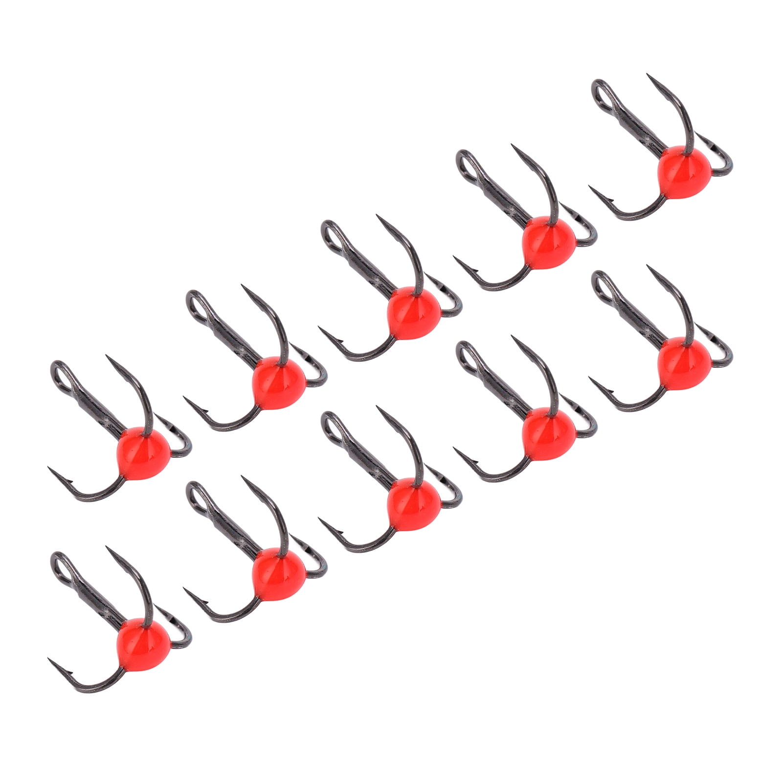 Treble Hooks, Size 10 10pcs Bright Color Barbed Fishing Hooks For Trout