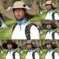 thumbnail image 3 of FUZHIQ Solar Fan Hat for Men Women Wide Brim Cooling Outdoor Hat Fishing Hiking UPF 50+ USB & Solar Powered,One Size, 3 of 7