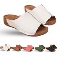 thumbnail image 1 of Sandalias ligeras elásticas con amortiguación de suela, sandalias de plataforma, cuñas para mujer, soporte ortopédico para arco, deslizamiento plano, 1 of 7