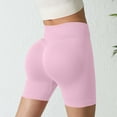 thumbnail image 4 of THDHVS Biker Shorts Women,Athletic Shorts for Women,Fashion Solid Color Seamless Join The Waist Lift Buttocks Tight Fitting Yoga The Abdomen, 4 of 4