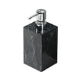 thumbnail image 2 of Dispensador de jabón de mármol, botella decorativa, contenedor de loción, resina recargable a prueba de fugas con bomba de acero inoxidable para negro, 2 of 8