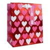 WAY TO CELEBRATE! Metallic Heart Toss Multi-color Heart Valentine's Day Gift Bag