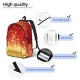thumbnail image 4 of Yiaed Red Gold Glitter Print Backpack, Premium Laptop Backpack, Travel Backpack for Women, Lightweight Backpacks, Comfortable Back Pack-Medium, 4 of 5