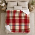 thumbnail image 5 of Classic Red Plaid Autumn Living Room, Festive Artistic Scene, Warm Flannel Blanket for Cabin and Lodge with Detailed Artwork, Art Lovers Thanksgiving Gift, Artistic Home Decor, 5 of 9