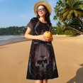 thumbnail image 4 of Disketp Spider with Skull para Vestido de Manga Corta para Mujeres, Vestidos de Verano para Mujeres, Casual y Holgado para la Playa, 4 of 6