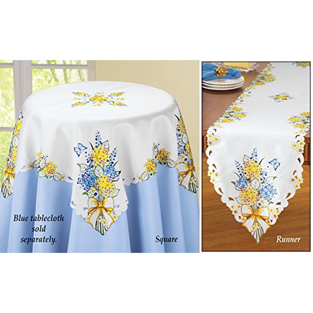 Collections Etc Floral Hydrangea Table Linens