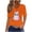 Orange Shirts 7, variant on Jsaierl Womens Halloween Shirts Funny Ghost Graphic Tees Stretch Loose Fit V Neck T-Shirts Short Sleeve Holiday Blouse Tops Halloween Clothes,Sizes S-3XL