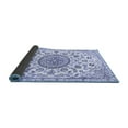 thumbnail image 2 of Ahgly Company Indoor Round Medallion Blue Traditional Area Rugs, 4' Round, 2 of 4