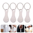 thumbnail image 1 of Portable Shopping Trolley Key Rings Made of Stainless Steel for Home Silver Just 4Pcs, 1 of 5