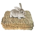 thumbnail image 3 of Rabbit Mat, Grass Mat for Rabbits, Natural Hand-Woven Grass Mat for Small Pet Chew Toy Bed for Hamster, Pig, Rabbit and Parrot - 4pcs 20*28cm*1.5cm, 3 of 5