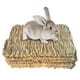 thumbnail image 3 of Colchón de paja tejido para animales pequeños, cama para conejos, nido, juguetes para masticar, juguetes para cama de cobaya, loro, conejo, hámster, rata (juego de 3) (3 colchones de paja), 3 of 5