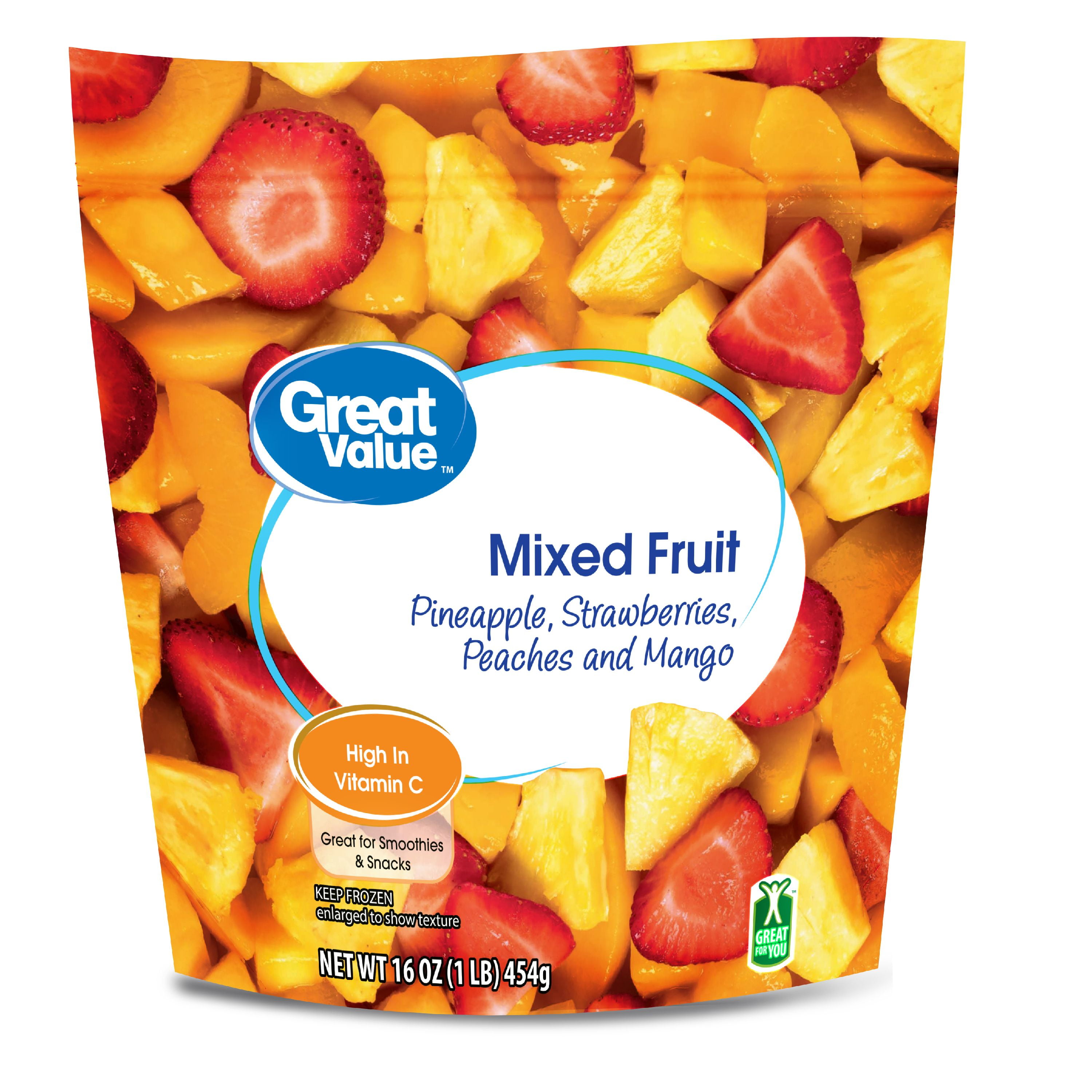 Great Value Mixed Fruit, Frozen, 16 oz