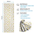 thumbnail image 2 of 74x26 Inch Yoga Towel, Sweat Absorbent Non-Slip Mat for Hot Yoga, Pilates & Fitness,Macaroni Square Noodle White Simple Pattern, 2 of 5