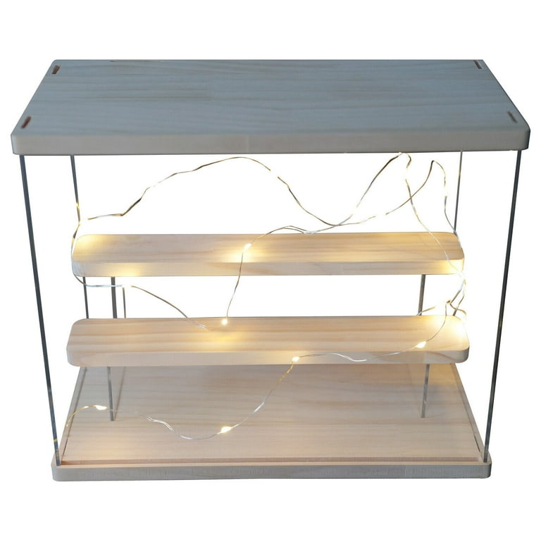 Display Cabinet for Figures Acrylic Transparent Dustproof Display Case –  Hobby LED Cases