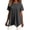 Dark Gray, variant on Women's Short Sleeve T-Shirt, Crew Neck Asymmetrical Hem Top, Solid Color Casual Loose Fit Summer Blouse for Daily Wear