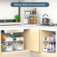 thumbnail image 5 of White Under Sink Organizers and Storage, 2 Pack Pull Out Drawer Cabinet Organizer, 2-Tier Slide Out Under the Sink Organizer for Bathroom, Kitchen Bedroom, Closets, Cabinet, 5 of 9