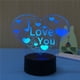 thumbnail image 3 of Lámpara 3D con forma de corazón, luces LED multicolor, luz nocturna táctil USB, lámpara de mesa para pareja, noche romántica, San Valentín, Día de la Madre, Día del Padre, regalo, 3 of 3