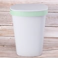 thumbnail image 3 of 1 bote de basura de plástico con botón pulsador, práctico para bolsas de basura, silencioso, cuadrado, de gran capacidad, elegante, para sala de estar, cocina, con tapa, tamaño L (verde claro)., 3 of 6