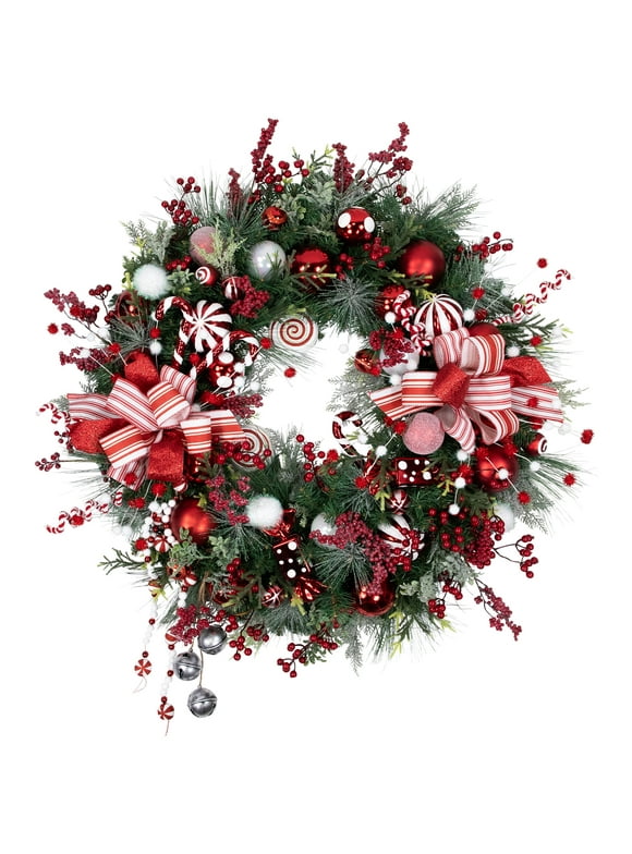 Northlight Peppermint Candy Artificial Pine Christmas Wreath - 42" - Unlit