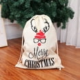 thumbnail image 4 of kjfeif Clearance Christmas Santa Sack Large Christmas Canvas Gift Bag with Drawstring Reusable Personalized Best Gift for Xmas Package Storage Christmas Gift Bags 18.5 x 26.37 Inch, 4 of 5