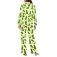 thumbnail image 4 of Garronmavis Pickled Cucumber Pajama Sets for Women 2 Piece Soft Long Sleeve Button Down Sleepwear Comfortable Lounge Set Womens PJs with Pockets Nightwear Outfit for Ladies, 4 of 7