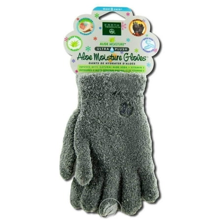 

(4 Pack) Earth Therapeutics Aloe Moisturizing Gloves- Grey 1