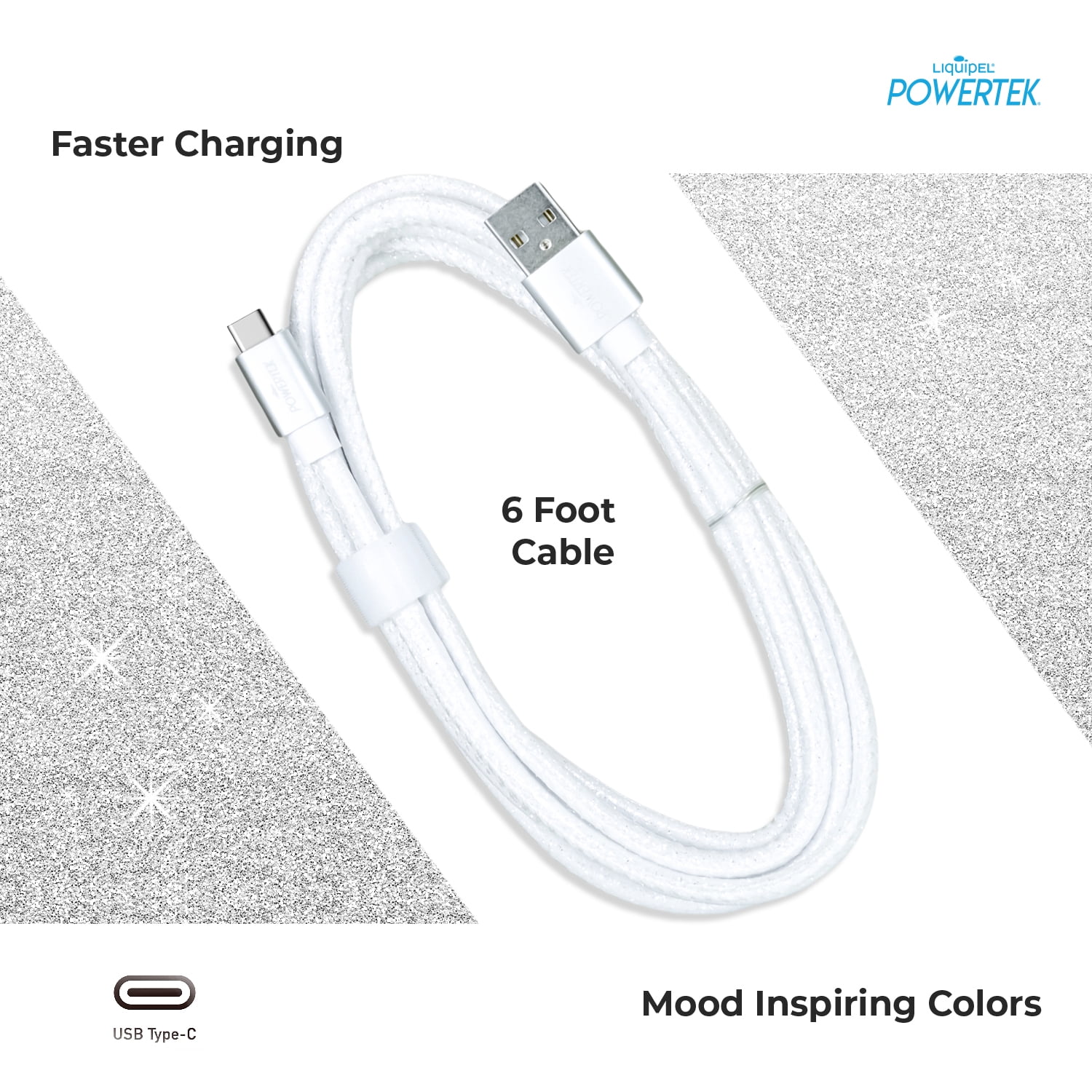 Liquipel Powertek Glitter Type C Cable