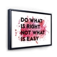 thumbnail image 3 of Designart 'Do What Is Right Not What Is Easy On Red Background' Traditional Framed Canvas Wall Art Print, 3 of 5