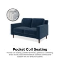 thumbnail image 2 of DHP Bryanna 3 Seater Sofa, Gray Velvet, 2 of 8