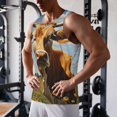 thumbnail image 5 of Picia Daisy Flower Field Cow Printed Men’s Performance Tank, Men's Workout Tank Top Moisture-Wicking Tank Top Muscle tee, Breathable Workout Shirt-3X-Large, 5 of 7