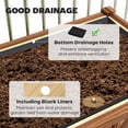 thumbnail image 6 of Planters For Outdoor Plants, Dual-Tier Raised Garden Bed,Elevated Wood Planter Box,with Storage Shelf,Drainage Holes,and Liner, Brown Garden Pots,Wood Indoor Garden Pots, 6 of 8