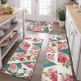 thumbnail image 2 of Pioneer Flower Floral Print Pattern Kitchen Rugs Sets Of 3,Kitchen Runner Rugs Non Skid Washable,Decorative Kitchen Floor Mats for Kitchen,Sink,Laundry,17"x30"+ 17"x47" + 17"x59", 2 of 6