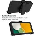 thumbnail image 6 of Takfox Galaxy A13 5G Case, for Samsung A13 5G Belt Clip Holster Case with [Built-in Screen Protector] Kickstand Protective Rugged Heavy Duty Shockproof Dustproof Durable Cover-Black, 6 of 10