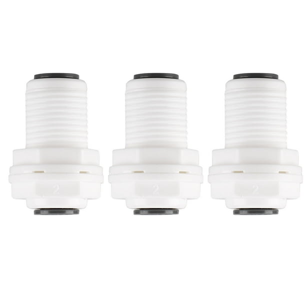 Conector de tubo de purificador de agua de 1/4 de pulgada OD para sistema de ósmosis inversa 3 piezas