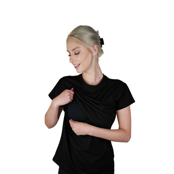 Women's Breastfeeding Black Shirt (Large)