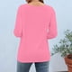 thumbnail image 5 of Camiseta de Manga 3/4 Impresa de Moda Casual de Ajuste Suelto de la Mujer de Verano Cómoda Primavera Y Verano, 5 of 6