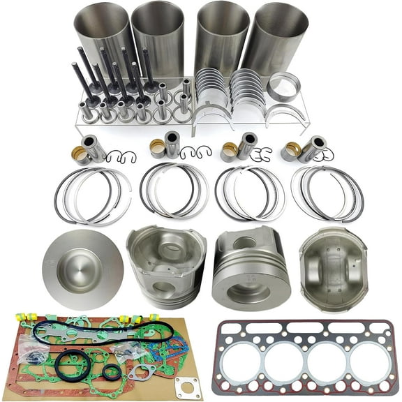 V1902 DI Engine Overhaul Rebuild Kit FOR Kubota V1902 DI Engine R400 Utility Tractor for New Holland Skid-Steer Loader L555 L553 Combustion Chamber 45mm