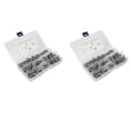 thumbnail image 1 of 100 Sets M6 Square Hole Hardware Cage Nuts&Mounting Screws Washers for Server Rack and Cabinet(M6 x 20mm), 1 of 8