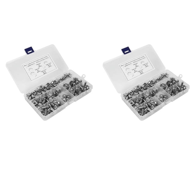 100 Sets M6 Square Hole Hardware Cage Nuts&Mounting Screws Washers for Server Rack and Cabinet(M6 x 20mm)