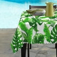 thumbnail image 5 of MIZHONA Green Tropical Tablecloth Rectangle Summer Palm Leaves Table Cloth for Outdoor Seaside Vacation Table Decor,60"x84", 5 of 7